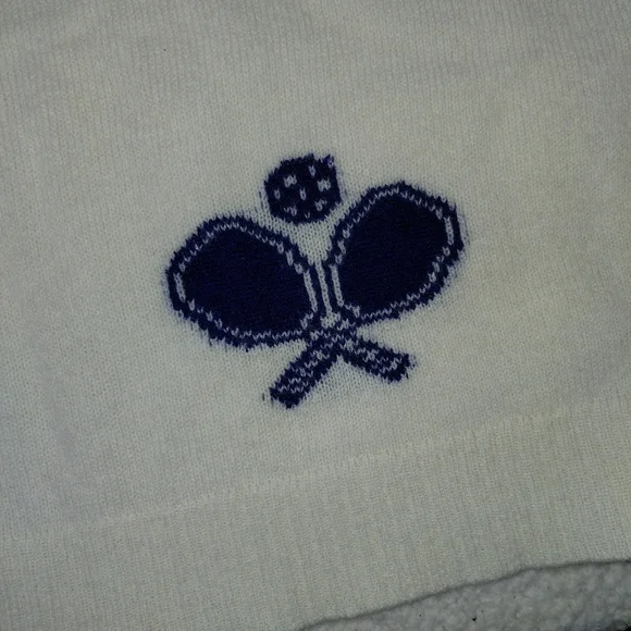 Alashan 100% Cashmere Pickleball Sweater Women's Size Small Preppy Lightweight - Picture 4 of 7